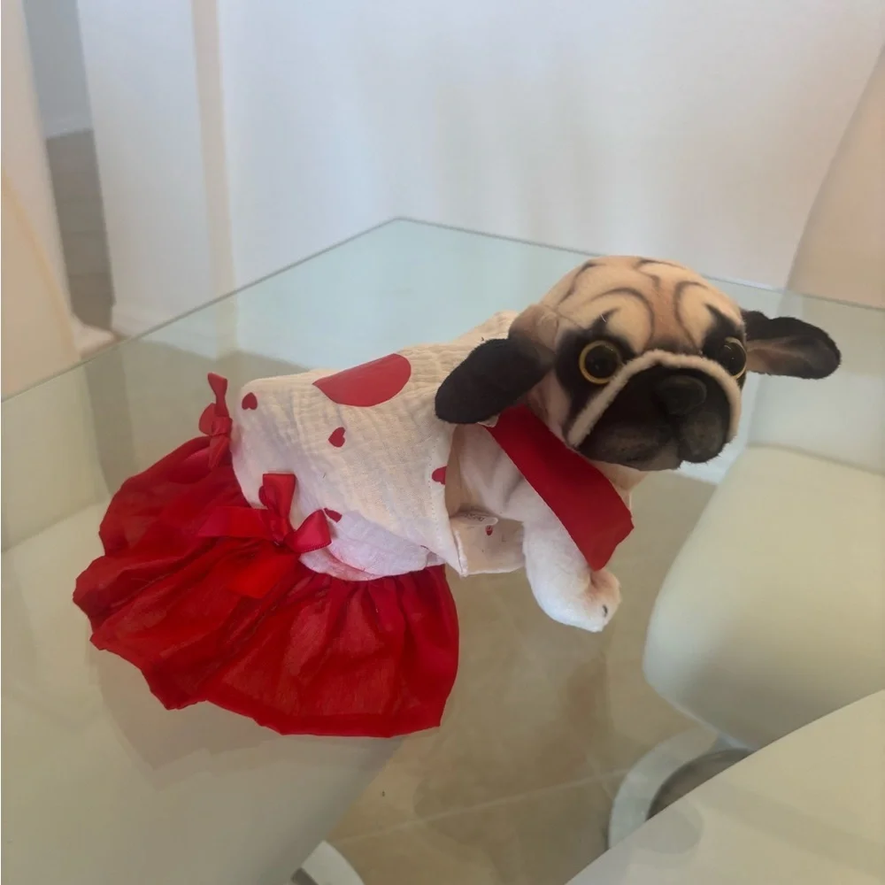 Heat white red box dress for your baby 🩷
